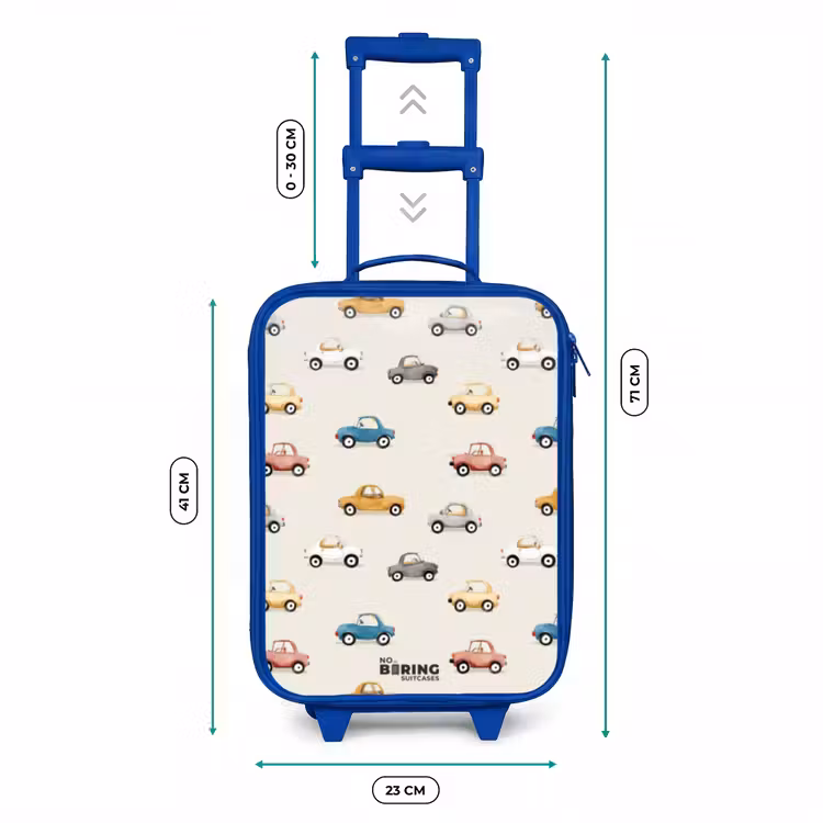 Kinderkoffer Blau - Bunte Retro-Autos — 7