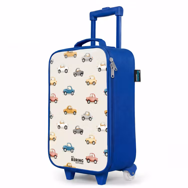 Kinderkoffer Blau - Bunte Retro-Autos — 8