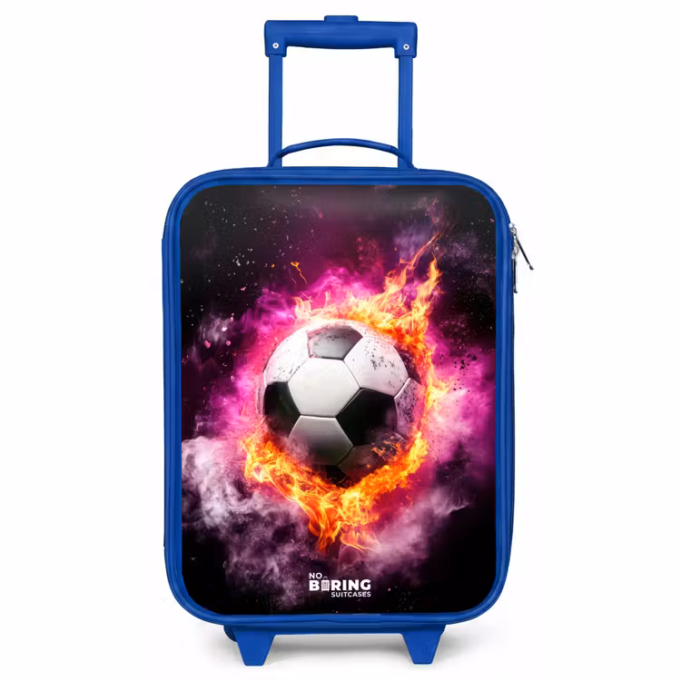 Kinderkoffer Blau - Fußball in rosa Feuer Explosion — 1
