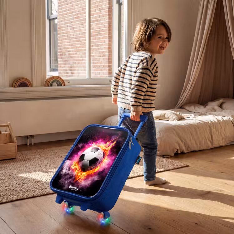Kinderkoffer Blau - Fußball in rosa Feuer Explosion — 2