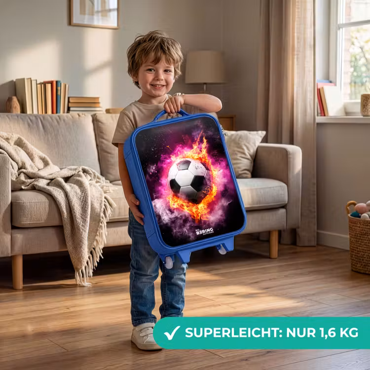 Kinderkoffer Blau - Fußball in rosa Feuer Explosion — 3