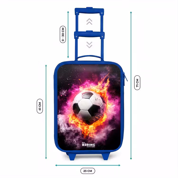 Kinderkoffer Blau - Fußball in rosa Feuer Explosion — 7