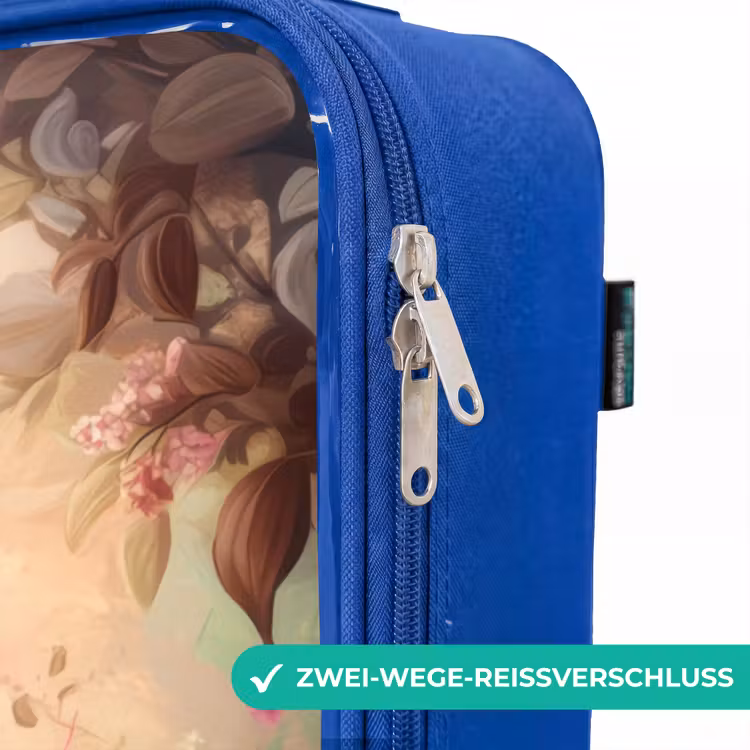 Kinderkoffer Blau - Pferd mit Schmetterlingen im Blumengarten — 5