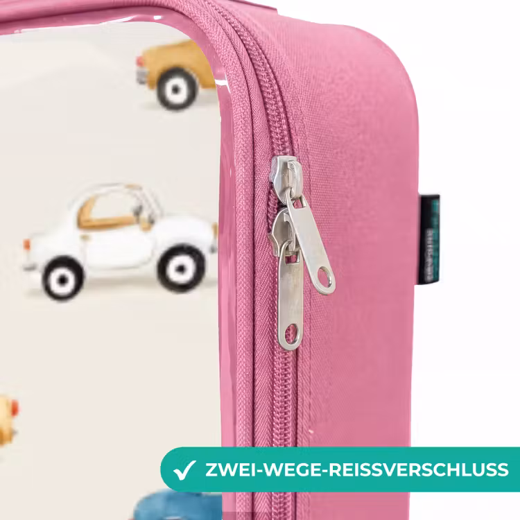Kinderkoffer Rosa - Bunte Retro-Autos — 5