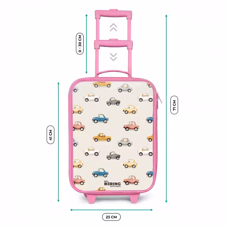 Kinderkoffer Rosa - Bunte Retro-Autos — 7