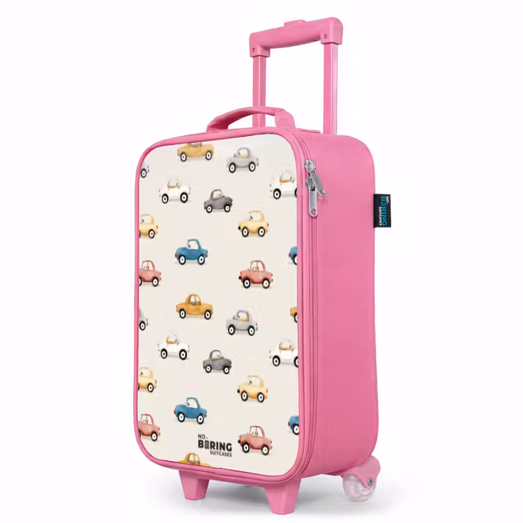 Kinderkoffer Rosa - Bunte Retro-Autos — 8