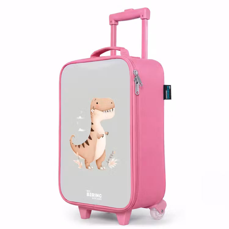 Kinderkoffer Rosa - Dino in den Farben Beige und Grau — 8