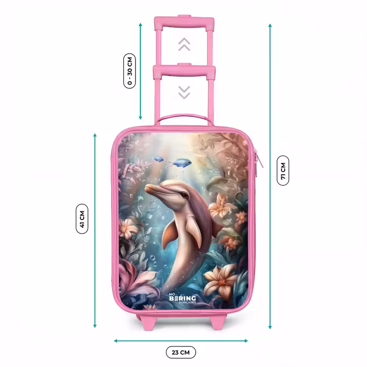 Kinderkoffer Rosa - Delfin und Fisch in der Unterwasserblumenwelt — 7