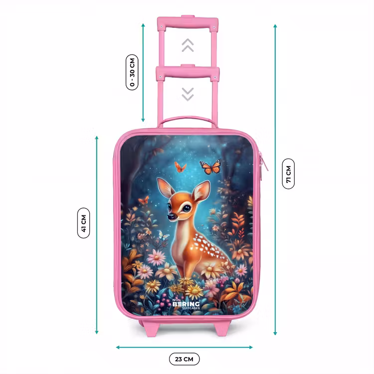 Kinderkoffer Rosa - Hirsche inmitten von Blumen im verwunschenen Wald — 7