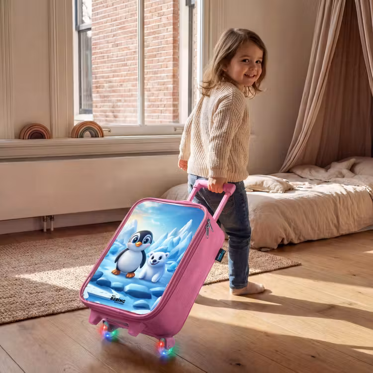Kinderkoffer Rosa - Pinguin und Eisbär auf Eisschollen — 2