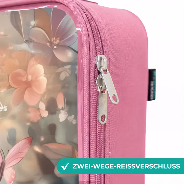 Kinderkoffer Rosa - Eule mit Schmetterlingen im mystischen Wald — 5