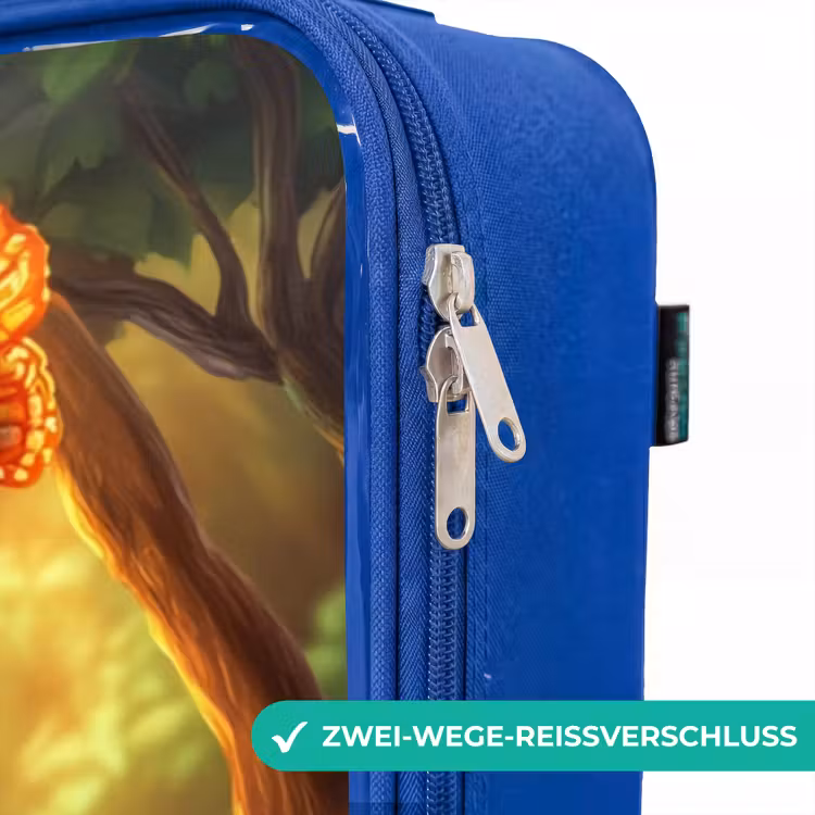 Kinderkoffer Blau - Giraffe und Elefant am Bach im Dschungel — 5