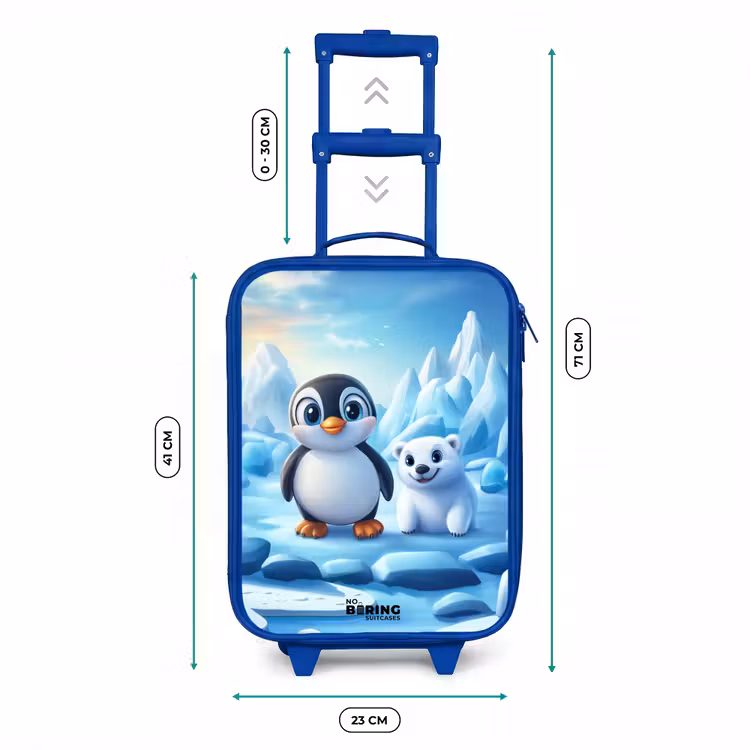 Kinderkoffer Blau - Pinguin und Eisbär auf Eisschollen — 7