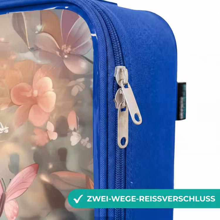 Kinderkoffer Blau - Eule mit Schmetterlingen im mystischen Wald — 5