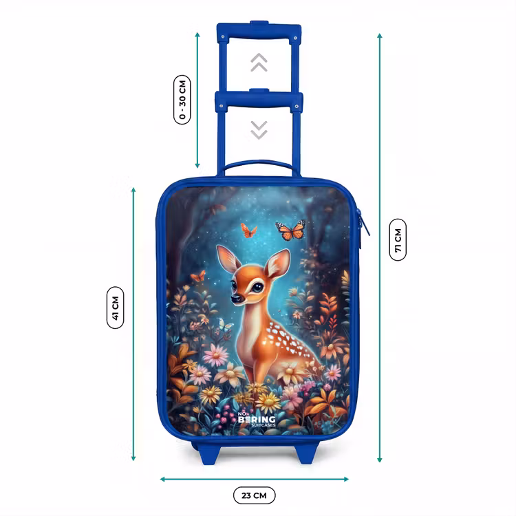 Kinderkoffer Blau - Hirsche inmitten von Blumen im verwunschenen Wald — 7