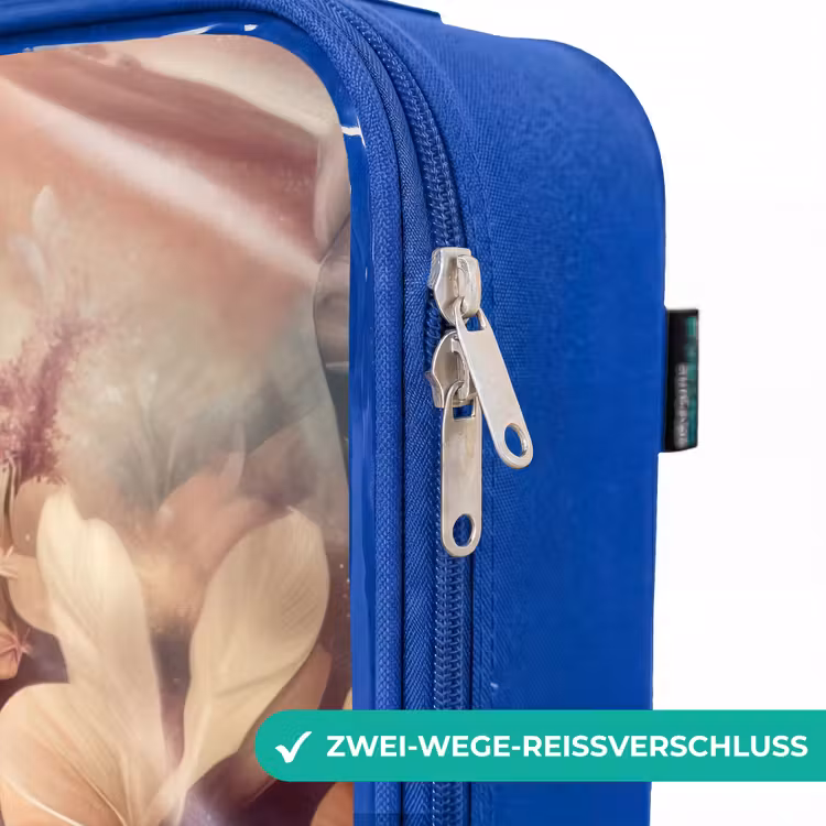 Kinderkoffer Blau - Meeresschildkröte zwischen Unterwasserblumen — 5