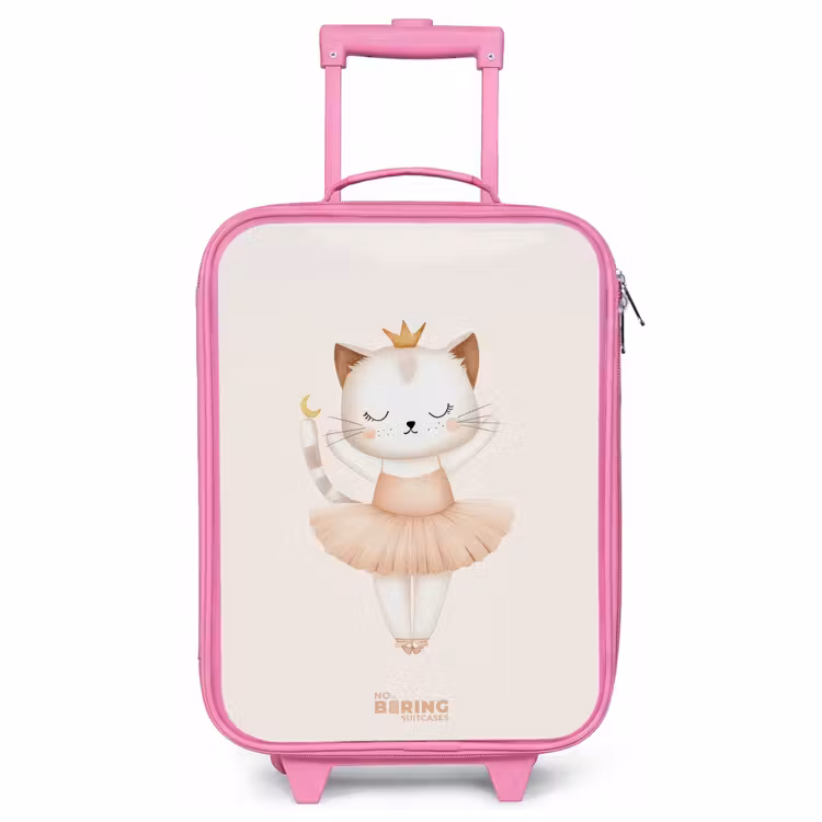 Kinderkoffer Rosa - Ballerina-Kätzchen in Beigetönen — 1