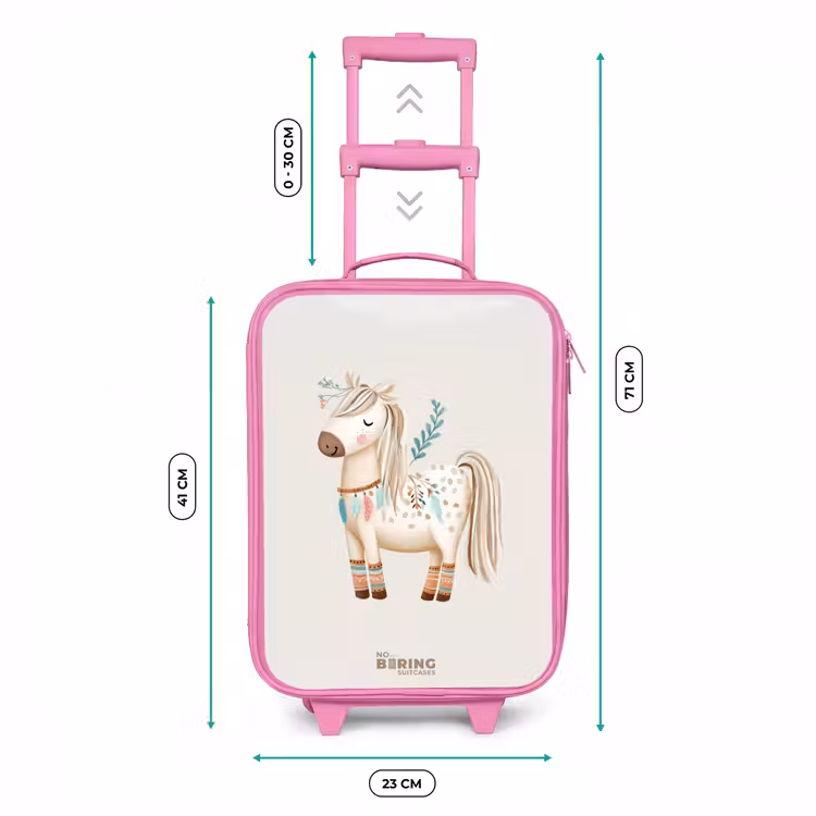 Kinderkoffer Rosa - Böhmisches Pferd in Beigetönen — 7