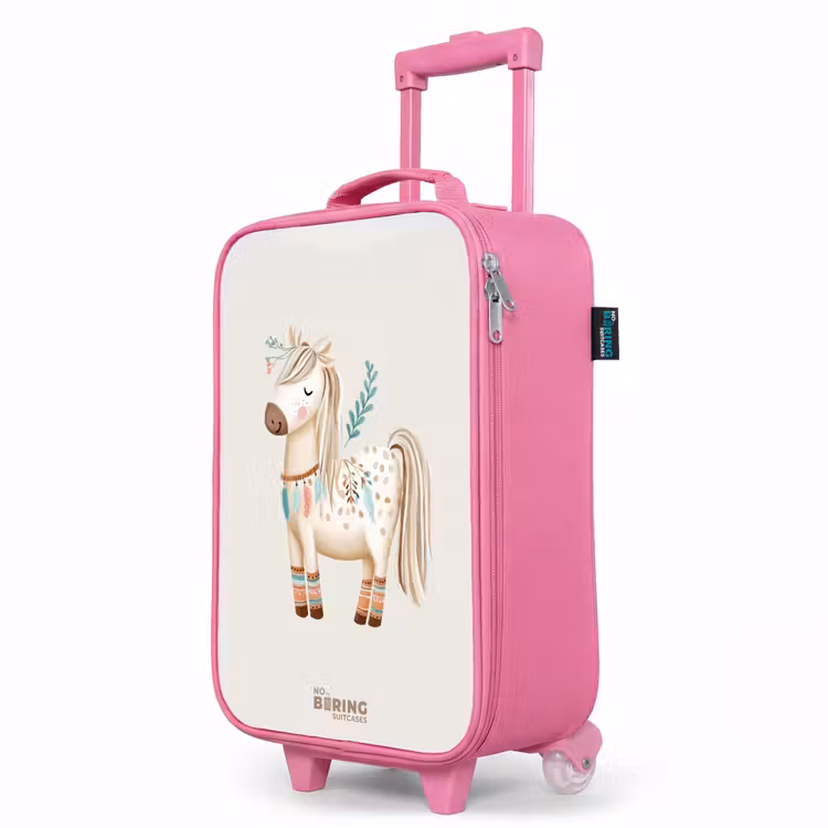 Kinderkoffer Rosa - Böhmisches Pferd in Beigetönen — 8