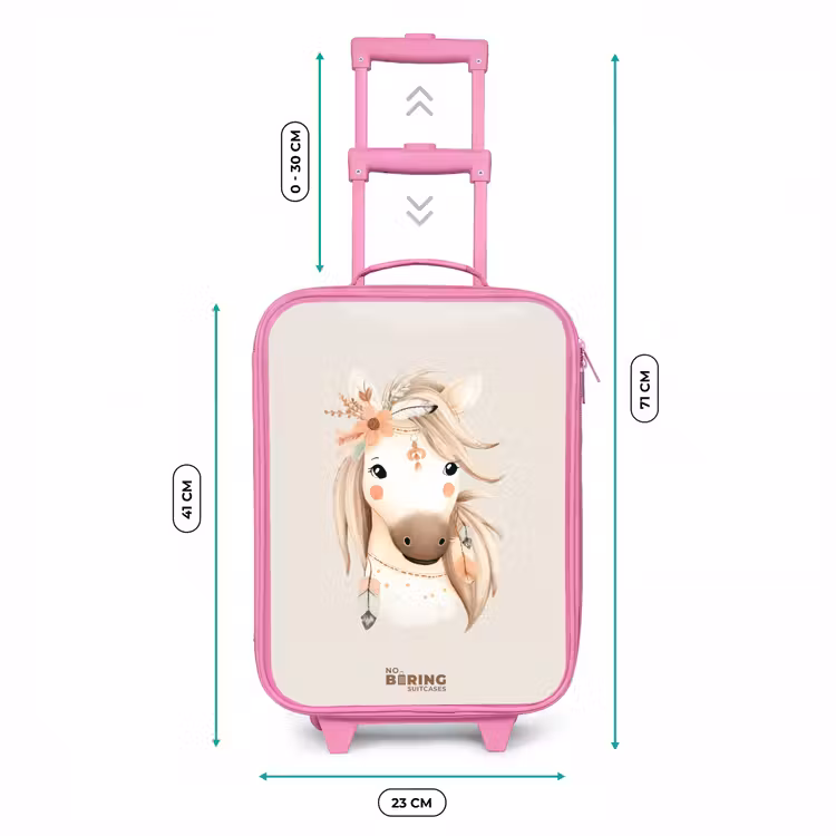 Kinderkoffer Rosa - Böhmisches Pferd in Pastellfarben — 7