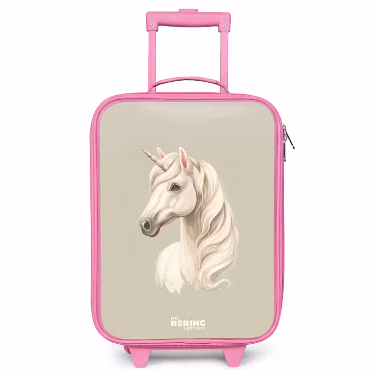 Kinderkoffer Rosa - Einhorn in neutralen Farben — 1