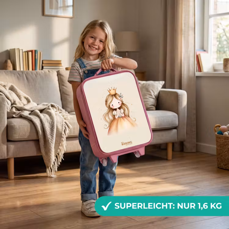 Kinderkoffer Rosa - Prinzessin in Goldtönen — 3