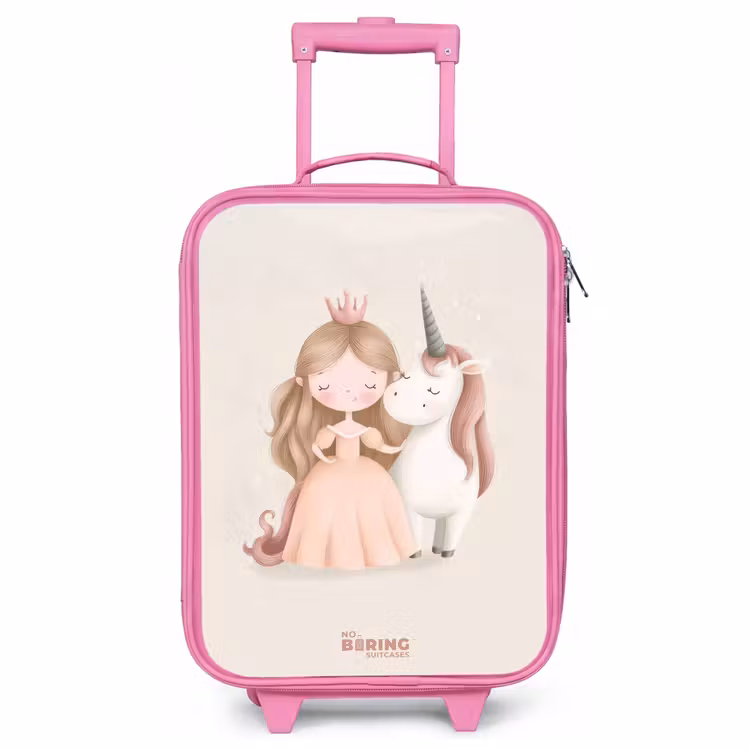 Kinderkoffer Rosa - Prinzessin und ein Einhorn in Pastellfarben — 1