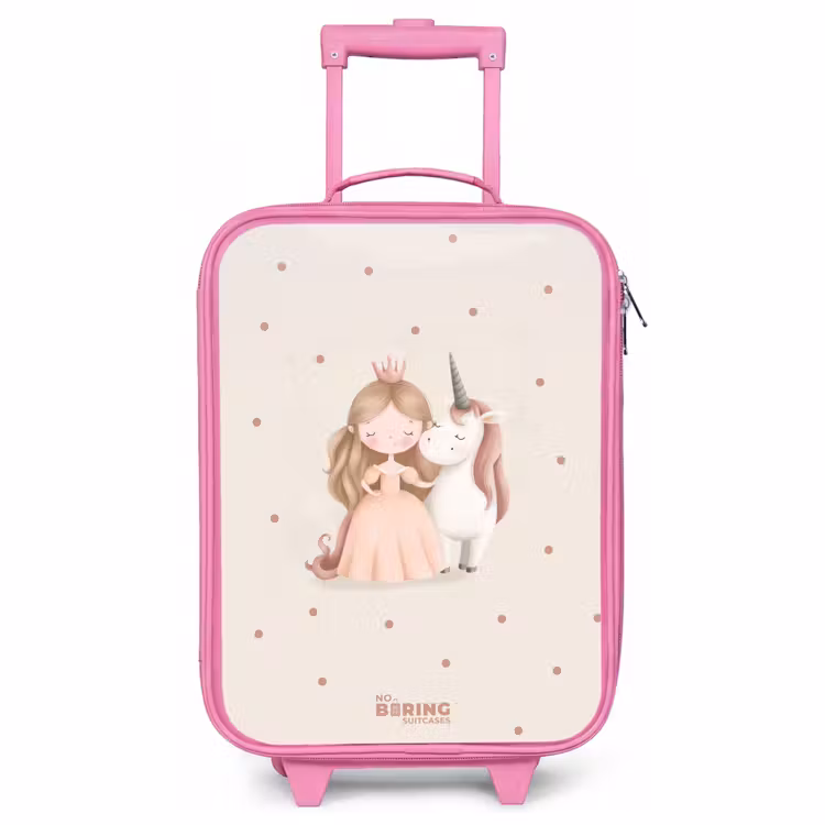 Kinderkoffer Rosa - Prinzessin und ein Einhorn in Pastellfarben — 1