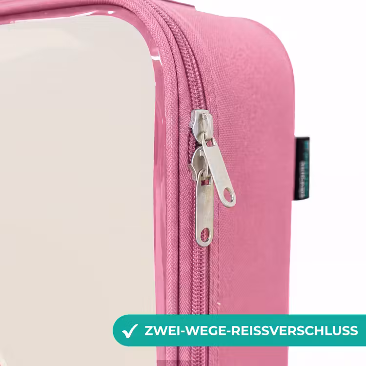 Kinderkoffer Rosa - Rotes Herz auf beigem Hintergrund — 5