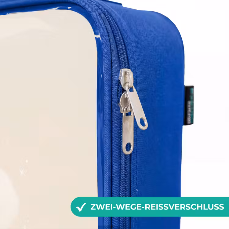 Kinderkoffer Blau - Mädchen mit einem Fußball in beigen Farben — 5