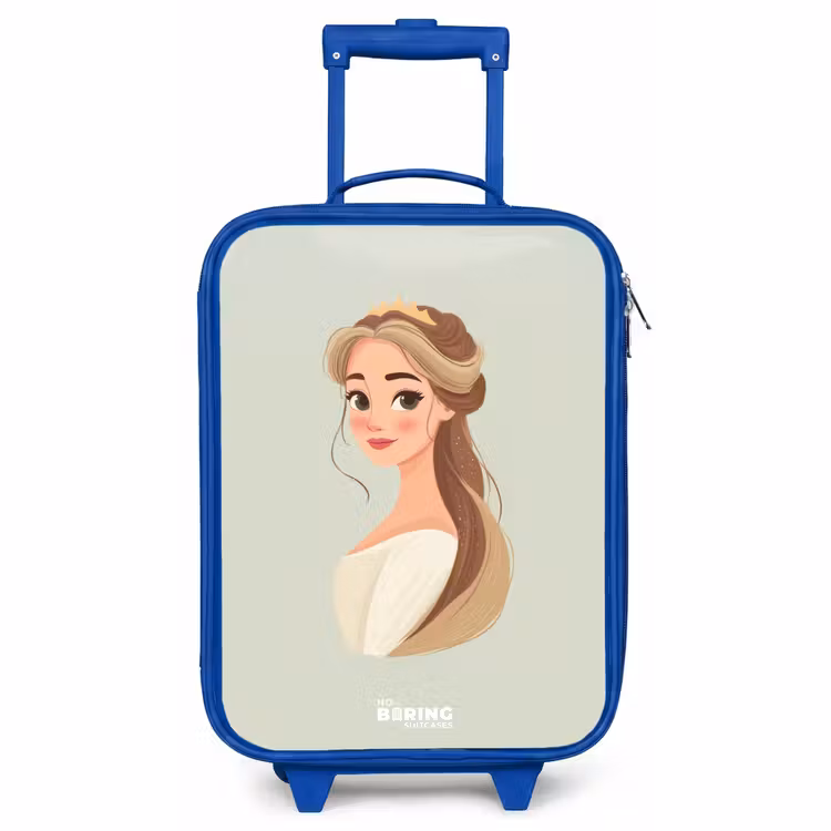 Kinderkoffer Blau - Prinzessin mit Diadem - Grün — 1
