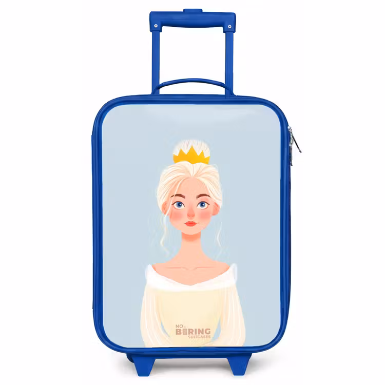Kinderkoffer Blau - Prinzessin mit goldener Krone - Blau — 1