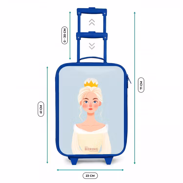 Kinderkoffer Blau - Prinzessin mit goldener Krone - Blau — 7