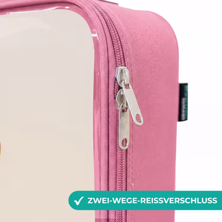 Kinderkoffer Rosa - Mädchen spielt Tennis in beigen Farben — 5