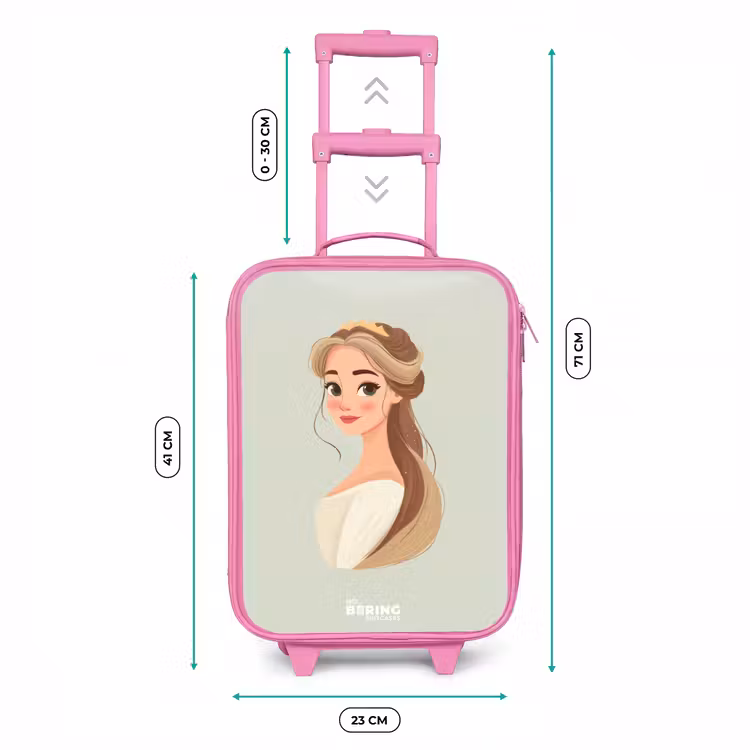 Kinderkoffer Rosa - Prinzessin mit Diadem - Grün — 7