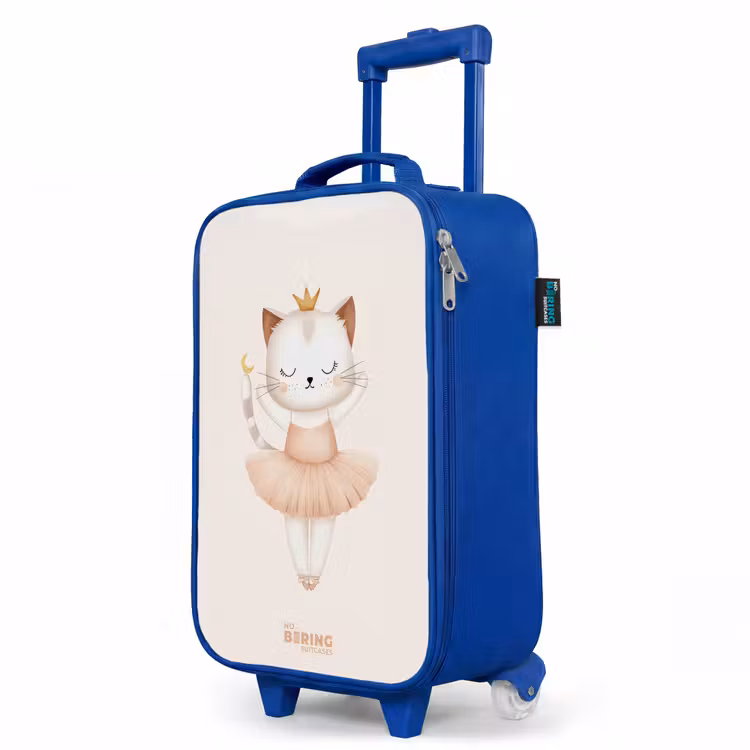 Kinderkoffer Blau - Ballerina-Kätzchen in Beigetönen — 8