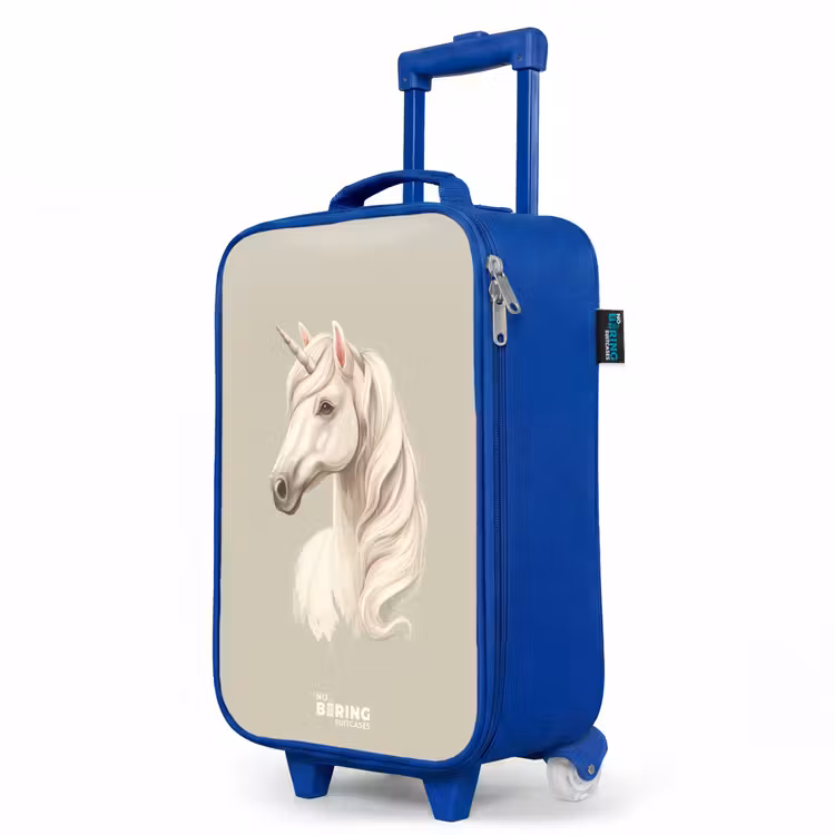 Kinderkoffer Blau - Einhorn in neutralen Farben — 8
