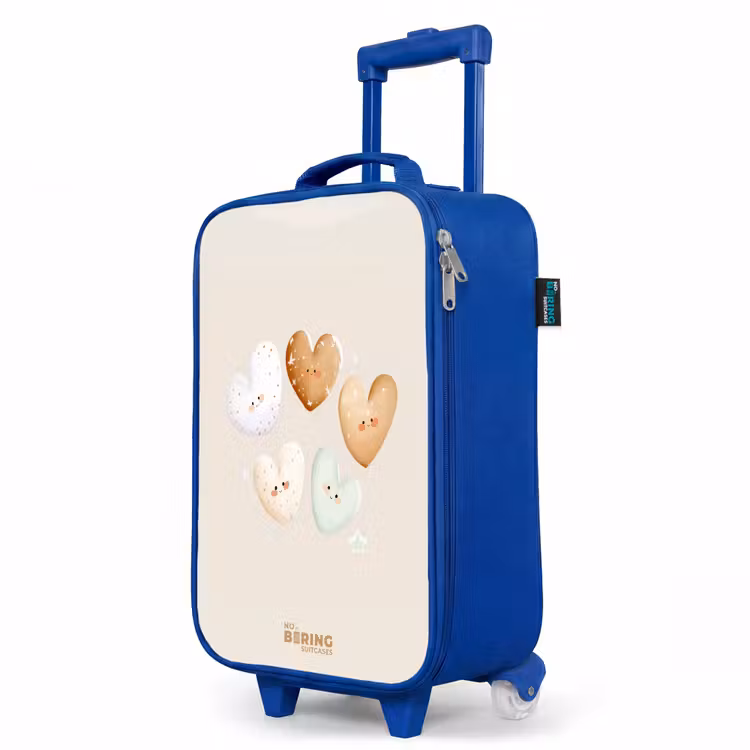 Kinderkoffer Blau - Herzen in sanften Beigetönen — 8