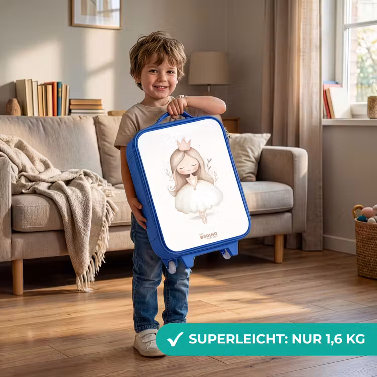 Kinderkoffer Blau - Anmutige Prinzessin in Weiß — 3