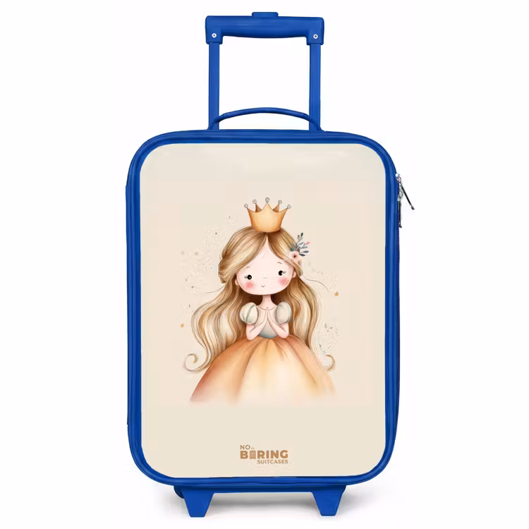 Kinderkoffer Blau - Prinzessin in Goldtönen — 1