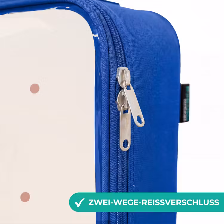 Kinderkoffer Blau - Prinzessin und ein Einhorn in Pastellfarben — 5