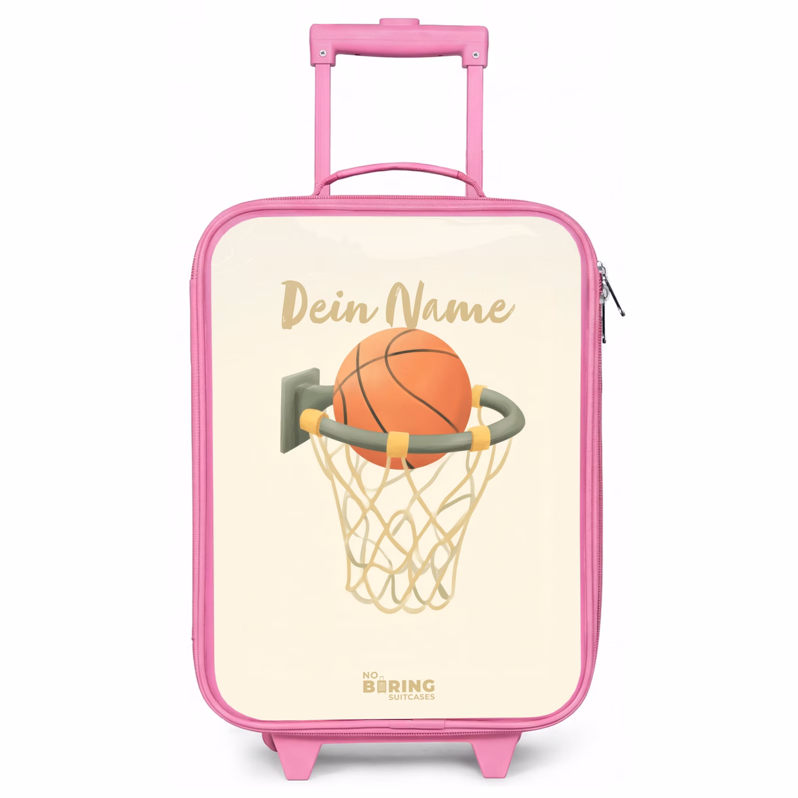 Kinderkoffer Rosa - Basketball in neutralen Farben — 1