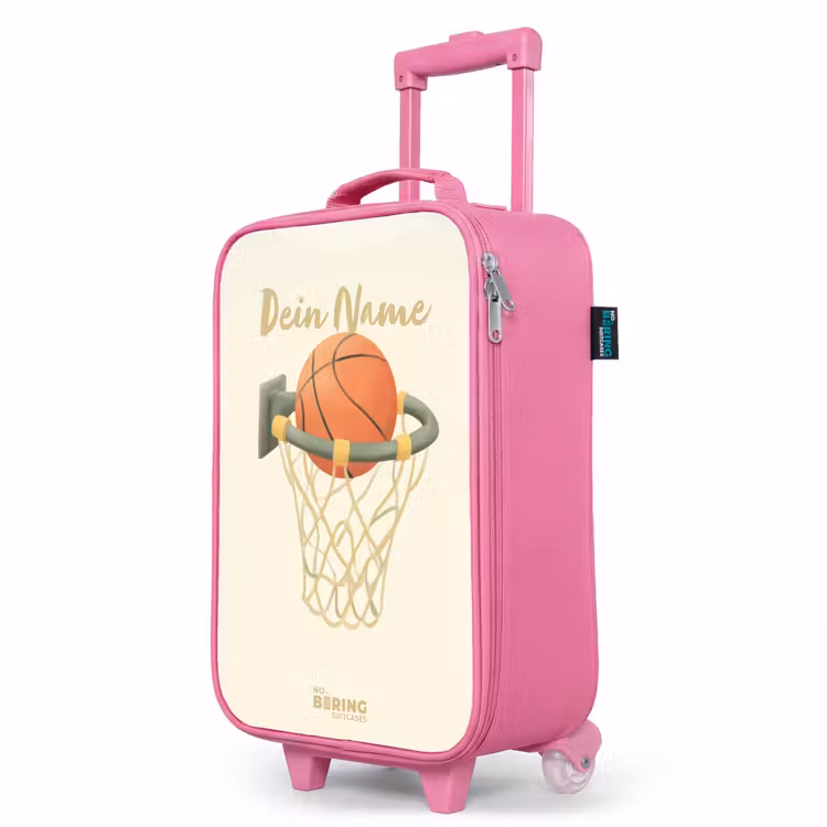 Kinderkoffer Rosa - Basketball in neutralen Farben — 8