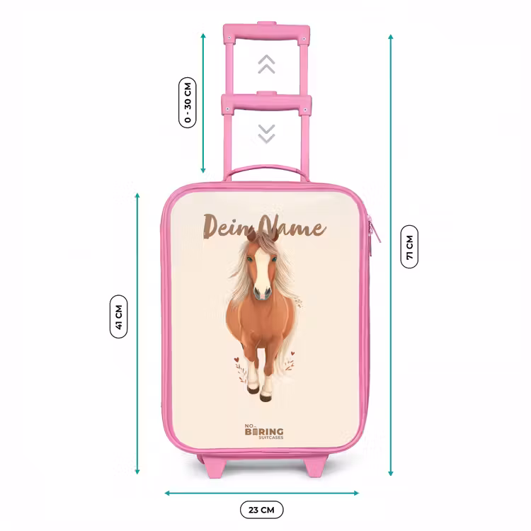 Kinderkoffer Rosa - Braunes Pferd im Galopp — 7