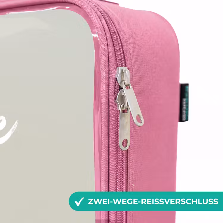 Kinderkoffer Rosa - Fuchs und Kaninchen umgeben von grünen Blättern — 5