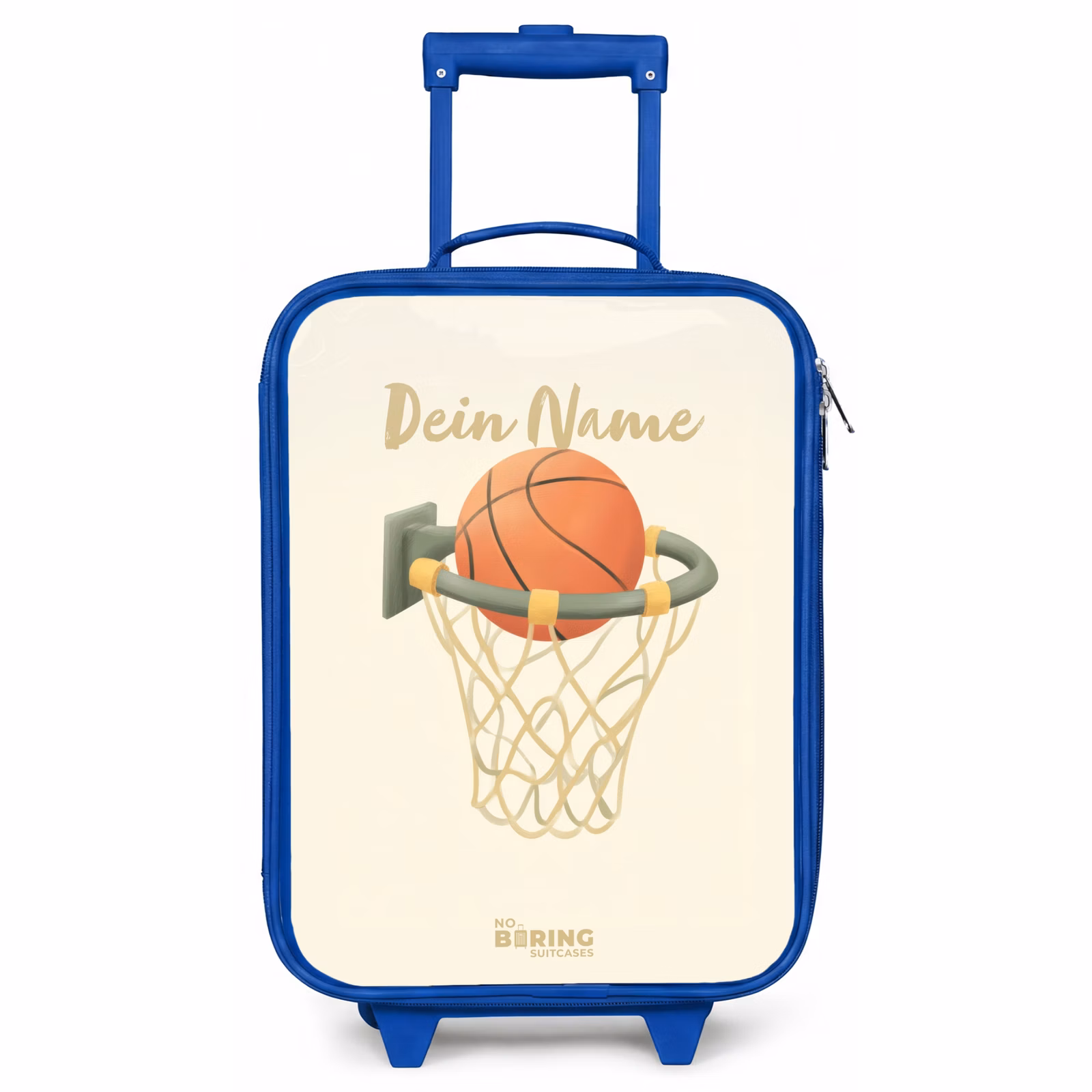 Kinderkoffer Blau - Basketball in neutralen Farben — 1