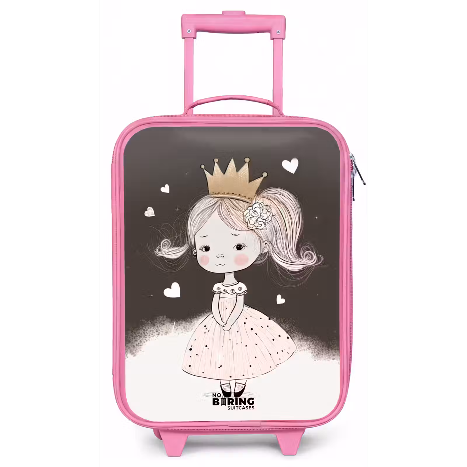 Kinderkoffer Rosa - Schüchterne Prinzessin mit Blume — 1