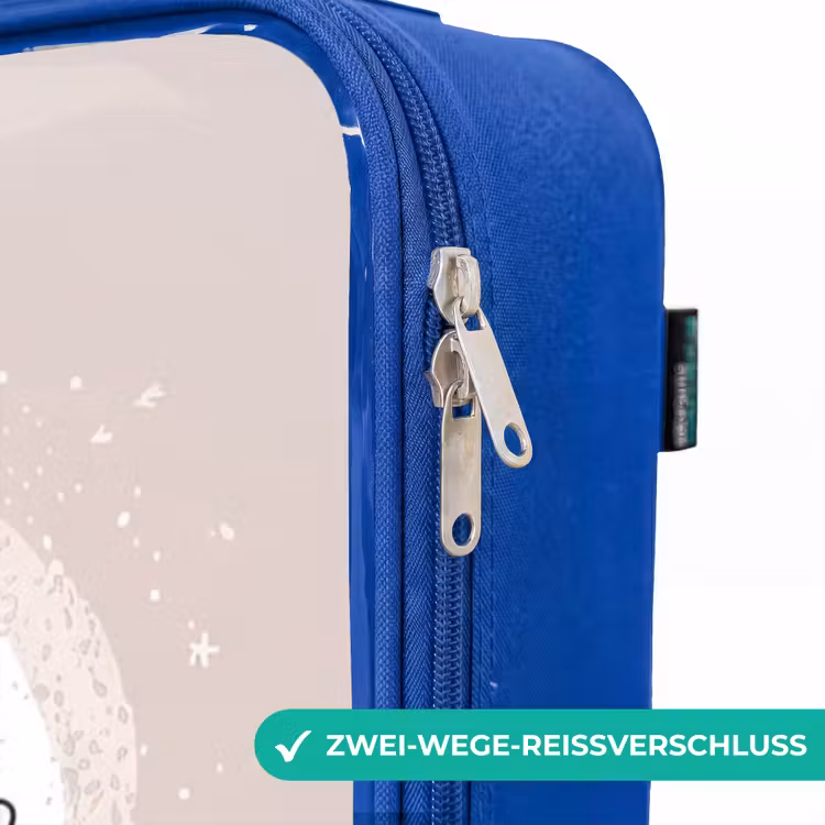 Kinderkoffer Blau - Prinzessin auf farbigem Hintergrund mit Herzen — 5
