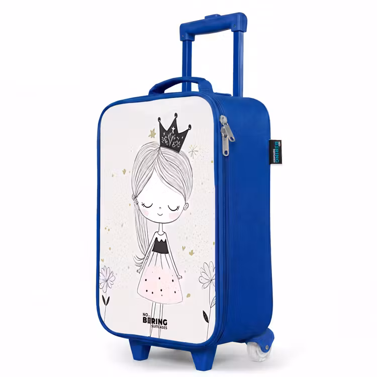 Kinderkoffer Blau - Prinzessin mit schwarzem Kleid — 8