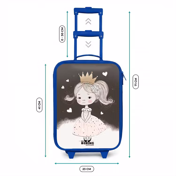 Kinderkoffer Blau - Schüchterne Prinzessin mit Blume — 7